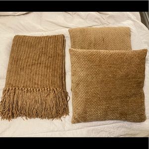 Restoration Hardware Throw Blanket + Pillow Set
